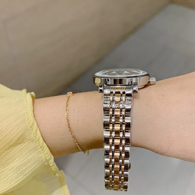 Full of Diamond Stainless Steel Strap Women's Watch