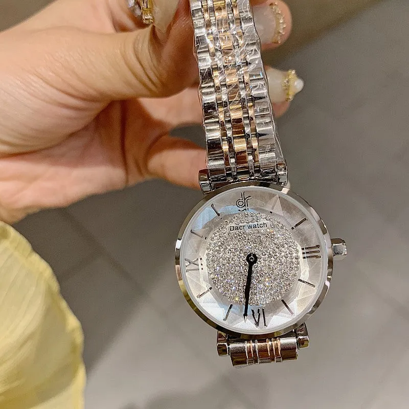 Full of Diamond Stainless Steel Strap Women's Watch