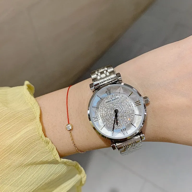Full of Diamond Stainless Steel Strap Women's Watch