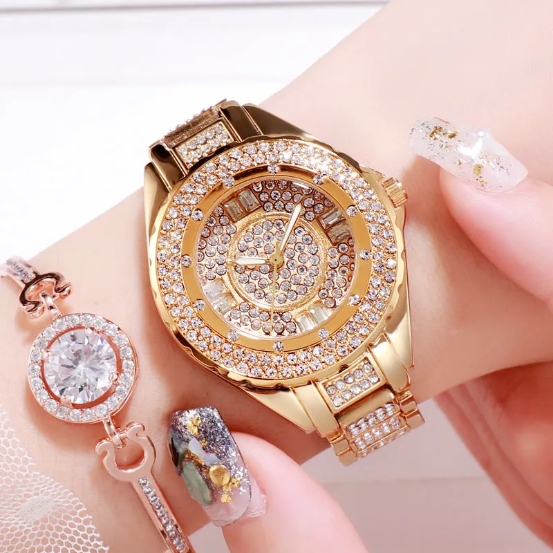Full Of Diamond Steel Strap Women's Watch