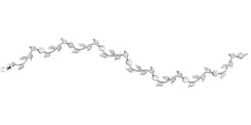 Grape Vine Diamond Bracelet (1.09 ct Diamonds) in White Gold