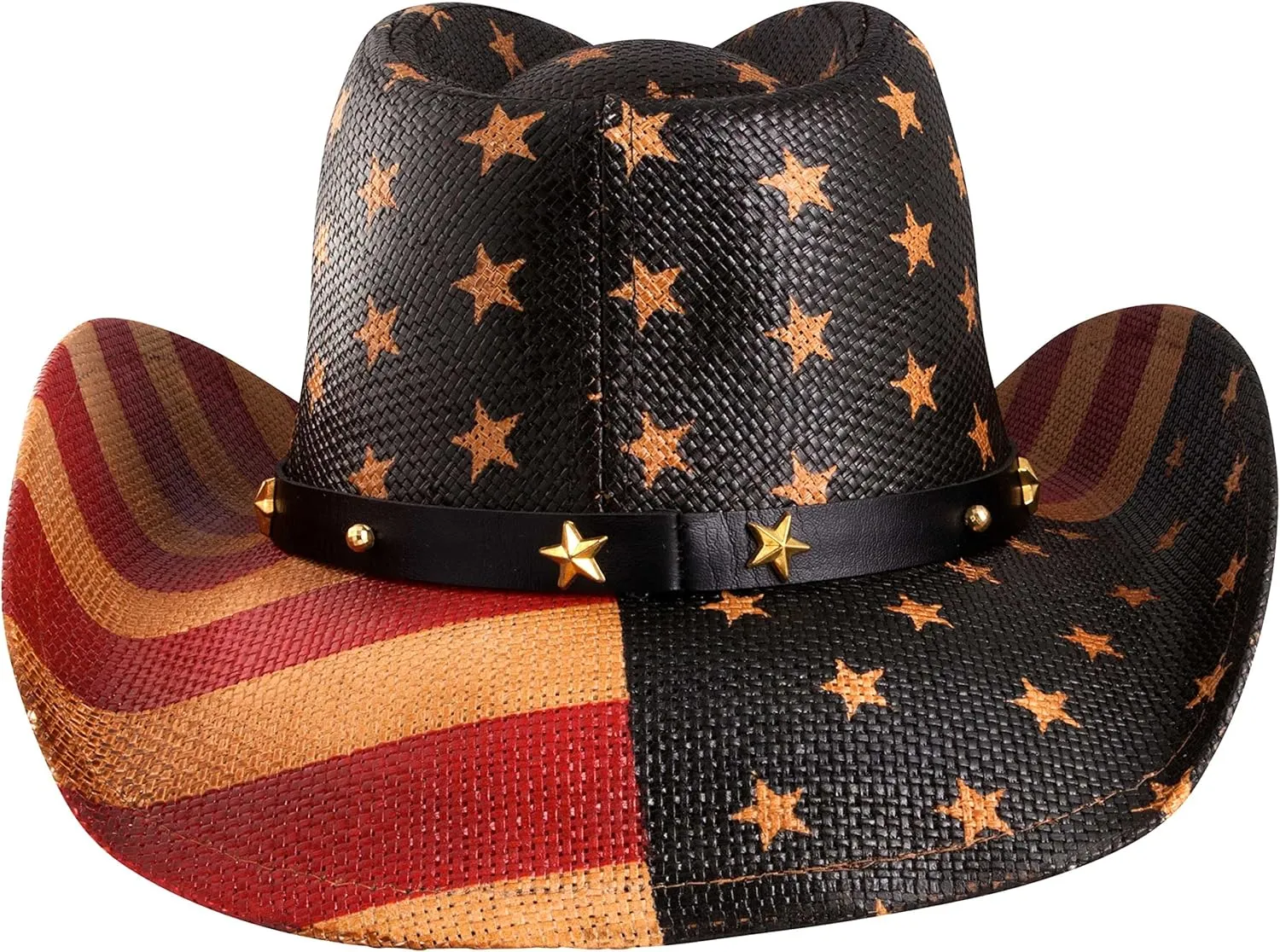 grinderPUNCH Western Outback Cowboy Hat Men's Women's Style Classic Straw Western Cowgirl Hat