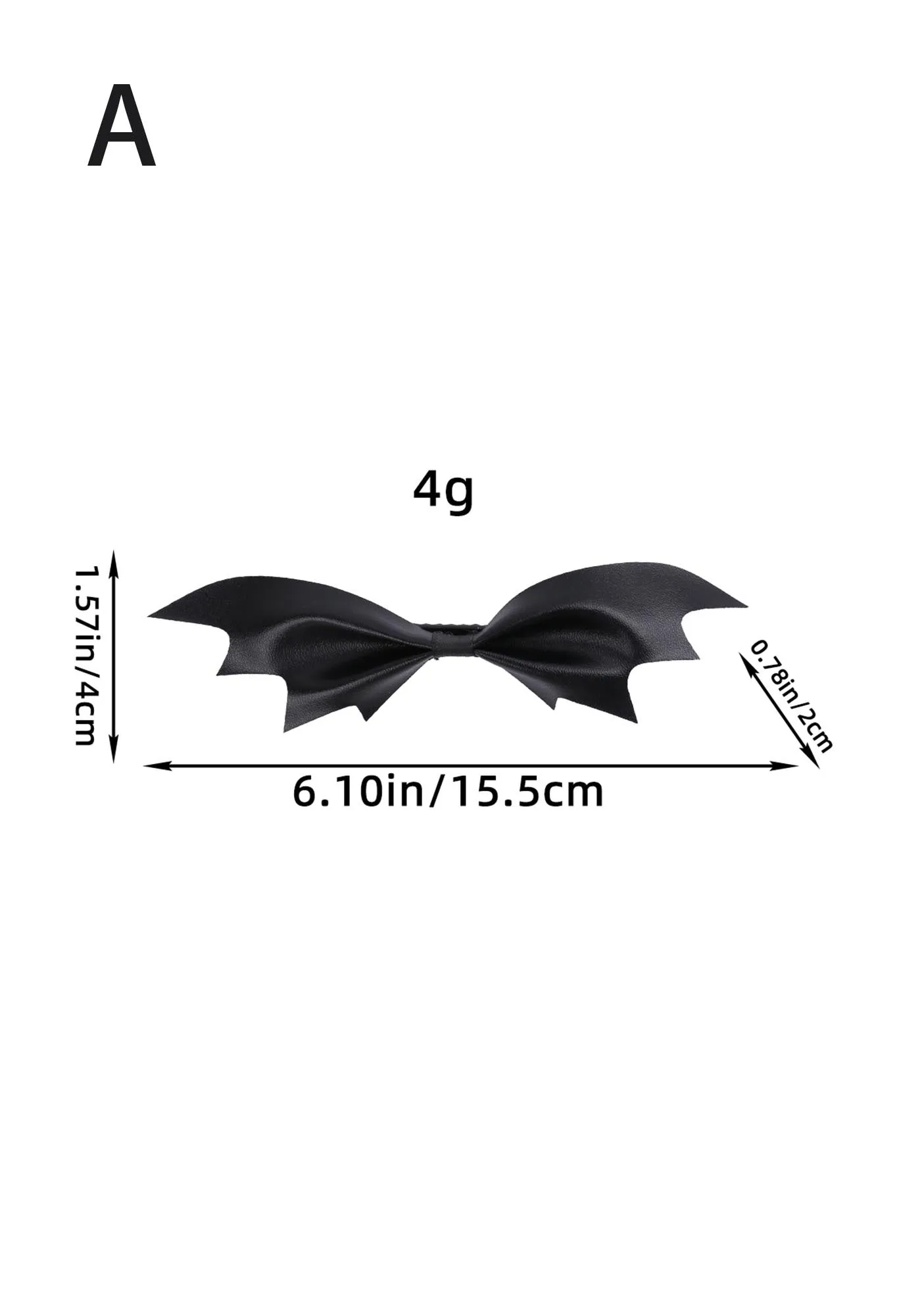 Halloween Leather Bat Y2k Hair Claw Cherrykitten