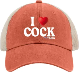 I Love Cocktails Hat Trucker Hat Men Funny Mesh Hats for Summer