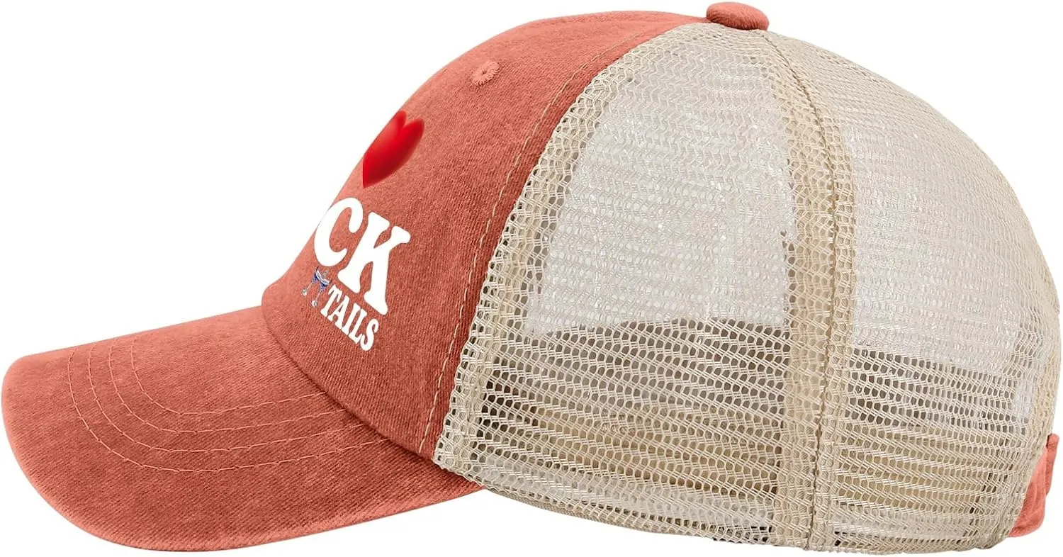 I Love Cocktails Hat Trucker Hat Men Funny Mesh Hats for Summer