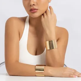 Ingrid Barrel Cuff Bracelet - Gold or Silver