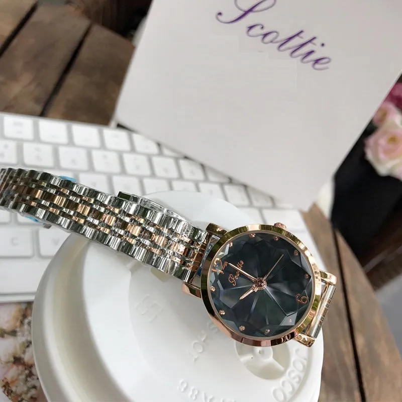 Irregular Mirror Stainless Steel Women's Watch