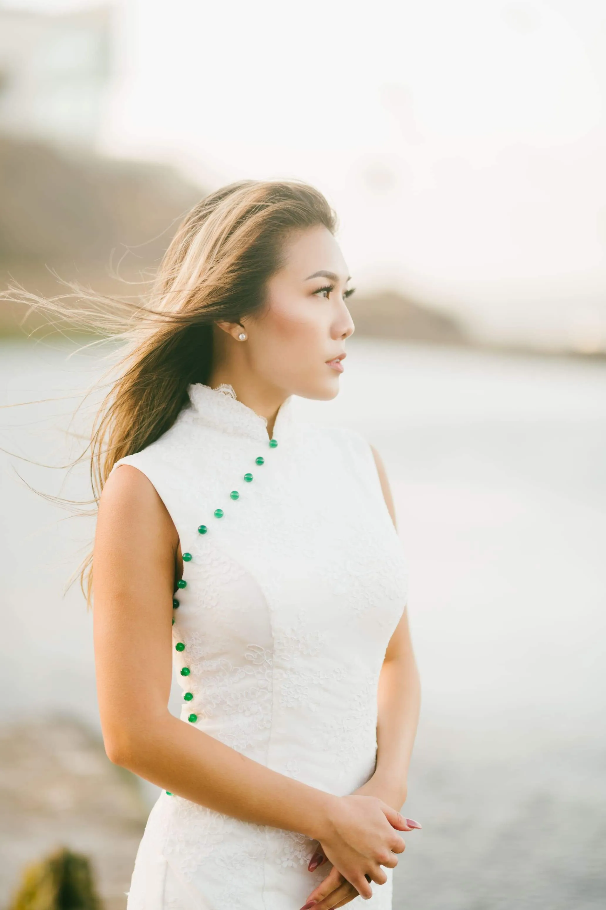 Jade Bespoke Dress [Mermaid] | White Cheongsam Wedding Dress