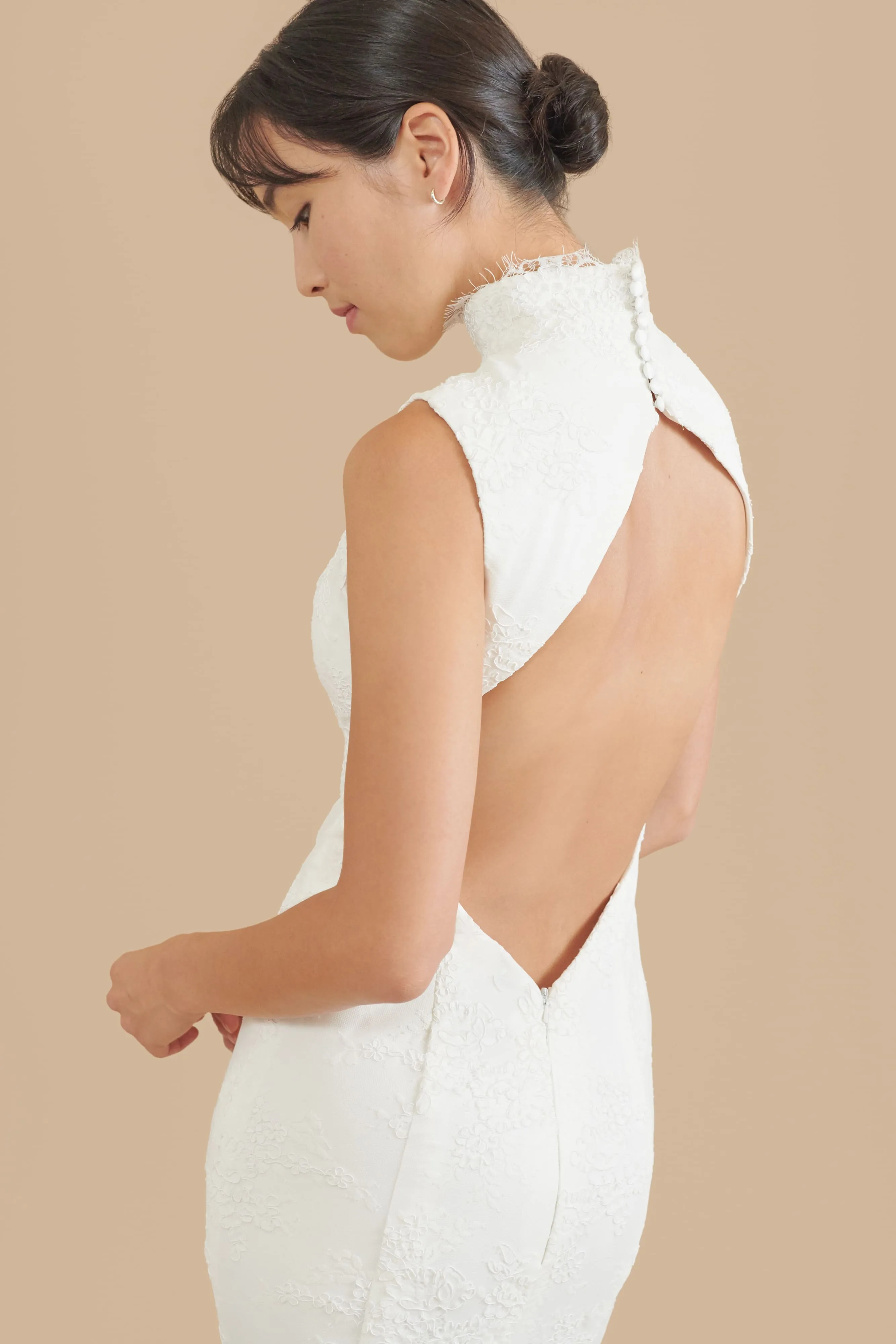 Jade Bespoke Dress [Mermaid] | White Cheongsam Wedding Dress