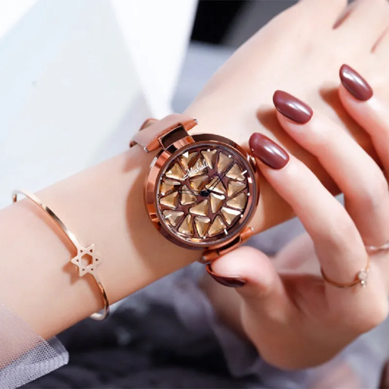 Large Dial Rotatable Women's Watch