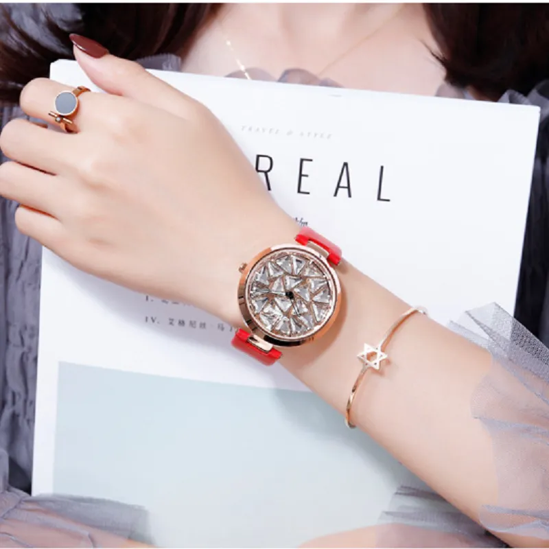 Large Dial Rotatable Women's Watch