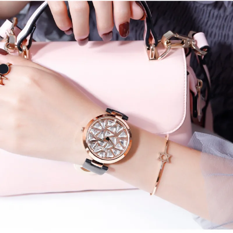 Large Dial Rotatable Women's Watch