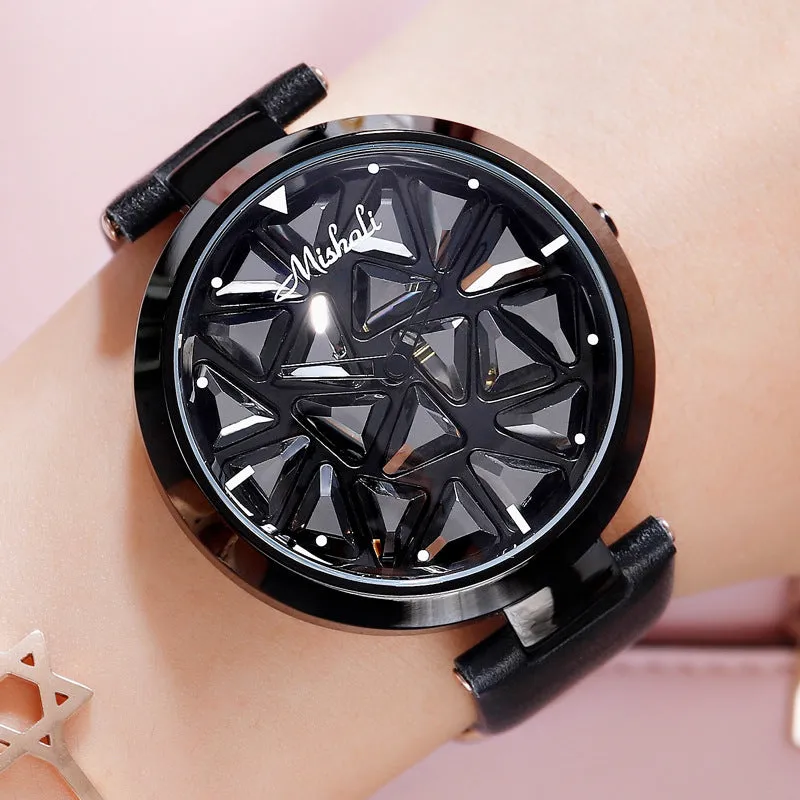 Large Dial Rotatable Women's Watch