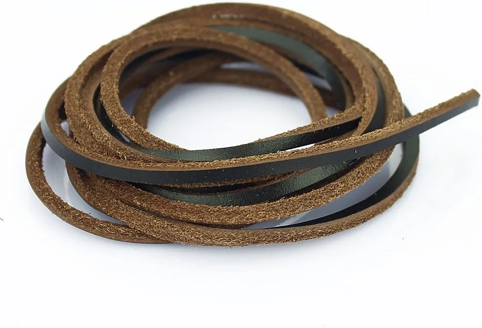 LolliBeads (TM Genuine Flat Leather Shoe Lace String Cord