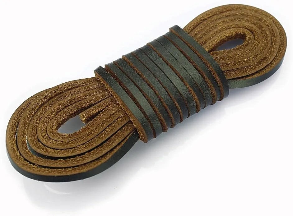 LolliBeads (TM Genuine Flat Leather Shoe Lace String Cord