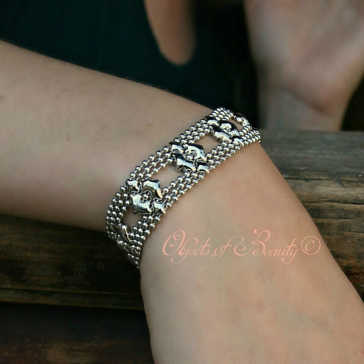 Mini Echo SG Liquid Silver Bracelet