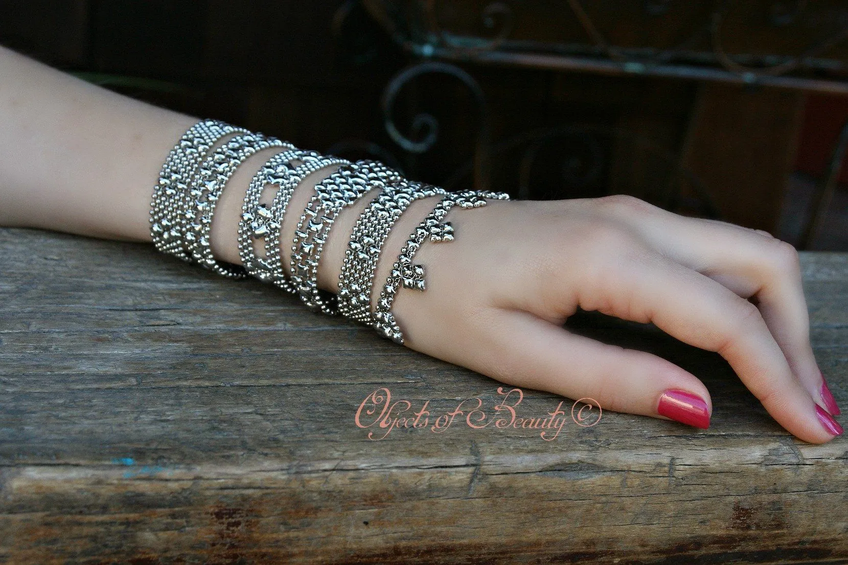 Mini Echo SG Liquid Silver Bracelet