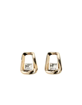 Mocha Skylar Stud Earrings White - Gold