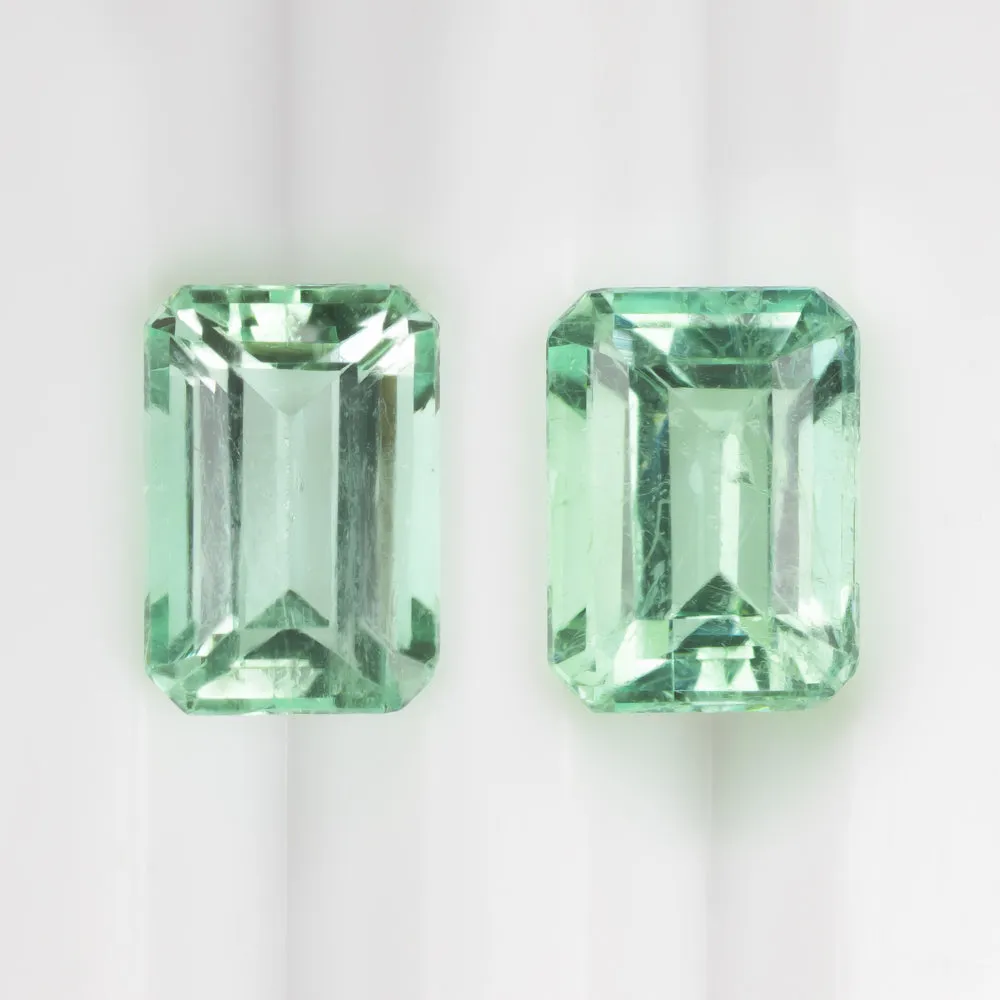 NATURAL EMERALD MATCHING PAIR STUD DROP EARRINGS 2.88ct LOOSE GREEN EARTH MINED