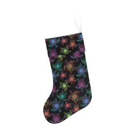 Neon Floral Turtles Christmas Stocking