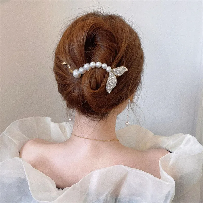 New Pearl Hair Accessories Mermaid Elegant Temperament Versatile Hair Accessories