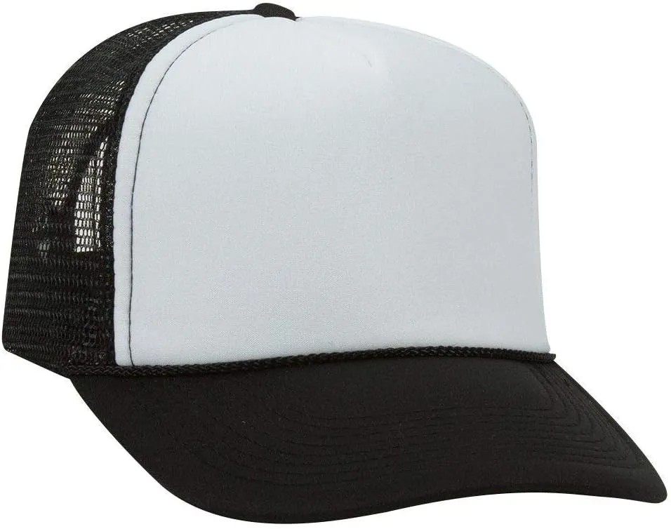 OTTO Polyester Foam Front 5 Panel Pro Style Mesh Back Trucker Hat