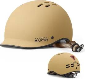 OutdoorMaster Bike Helmet for Adults,Adjustable Cycling Helmet with Light for Men & Women - Safety Certified for Bicycle Skateboard Road Bike Skating Roller Commuting Helmet