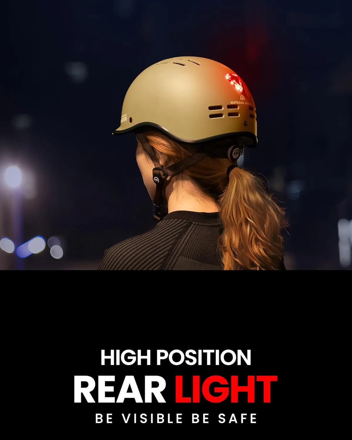 OutdoorMaster Bike Helmet for Adults,Adjustable Cycling Helmet with Light for Men & Women - Safety Certified for Bicycle Skateboard Road Bike Skating Roller Commuting Helmet
