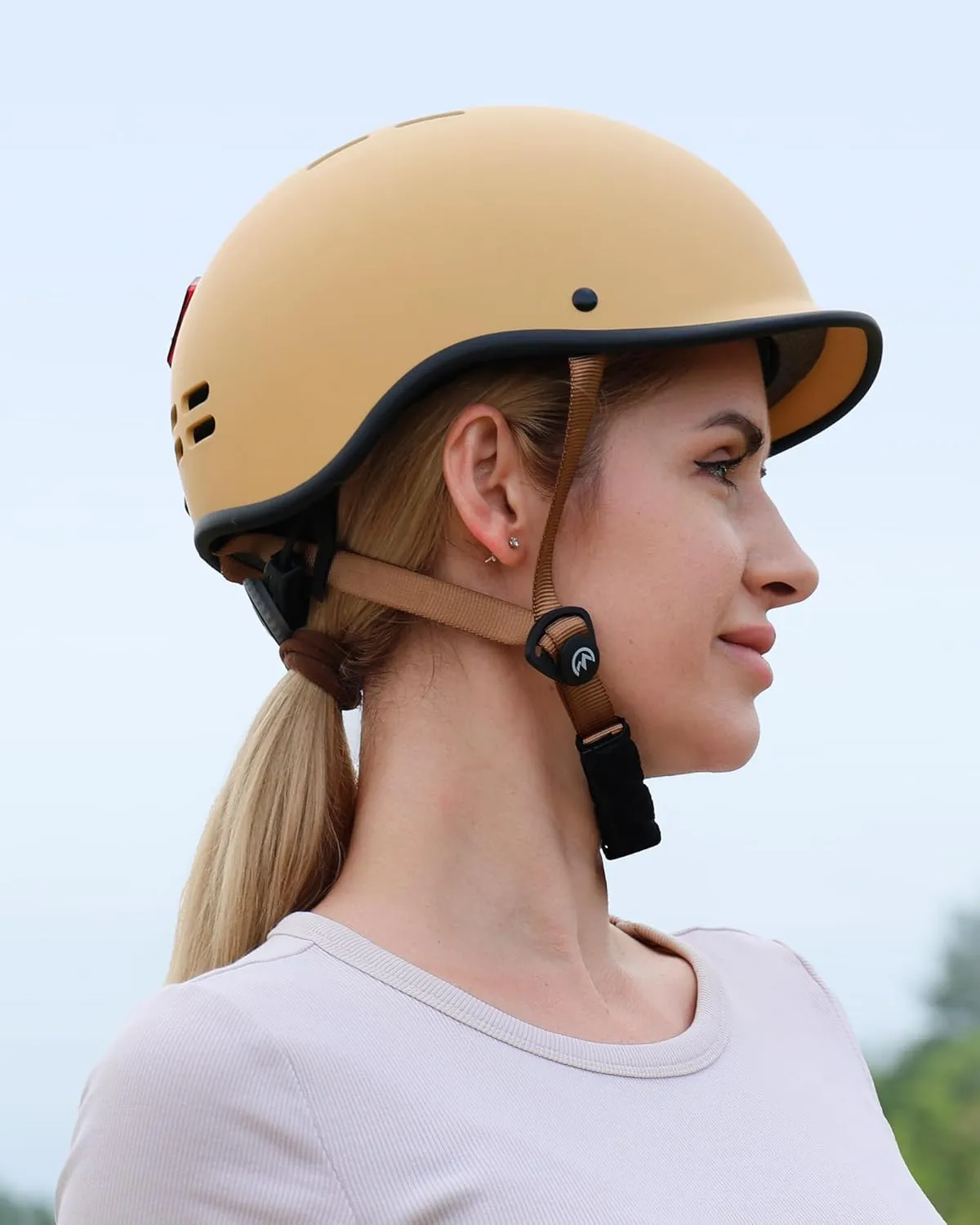 OutdoorMaster Bike Helmet for Adults,Adjustable Cycling Helmet with Light for Men & Women - Safety Certified for Bicycle Skateboard Road Bike Skating Roller Commuting Helmet