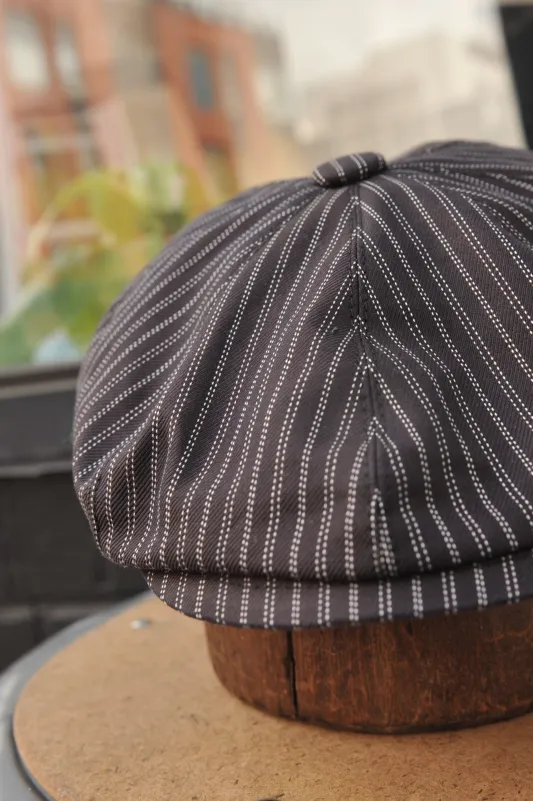 Peaky Hat -  Retro brown stripe - M