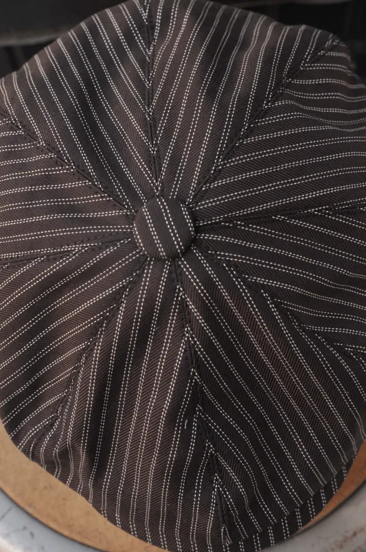 Peaky Hat -  Retro brown stripe - M