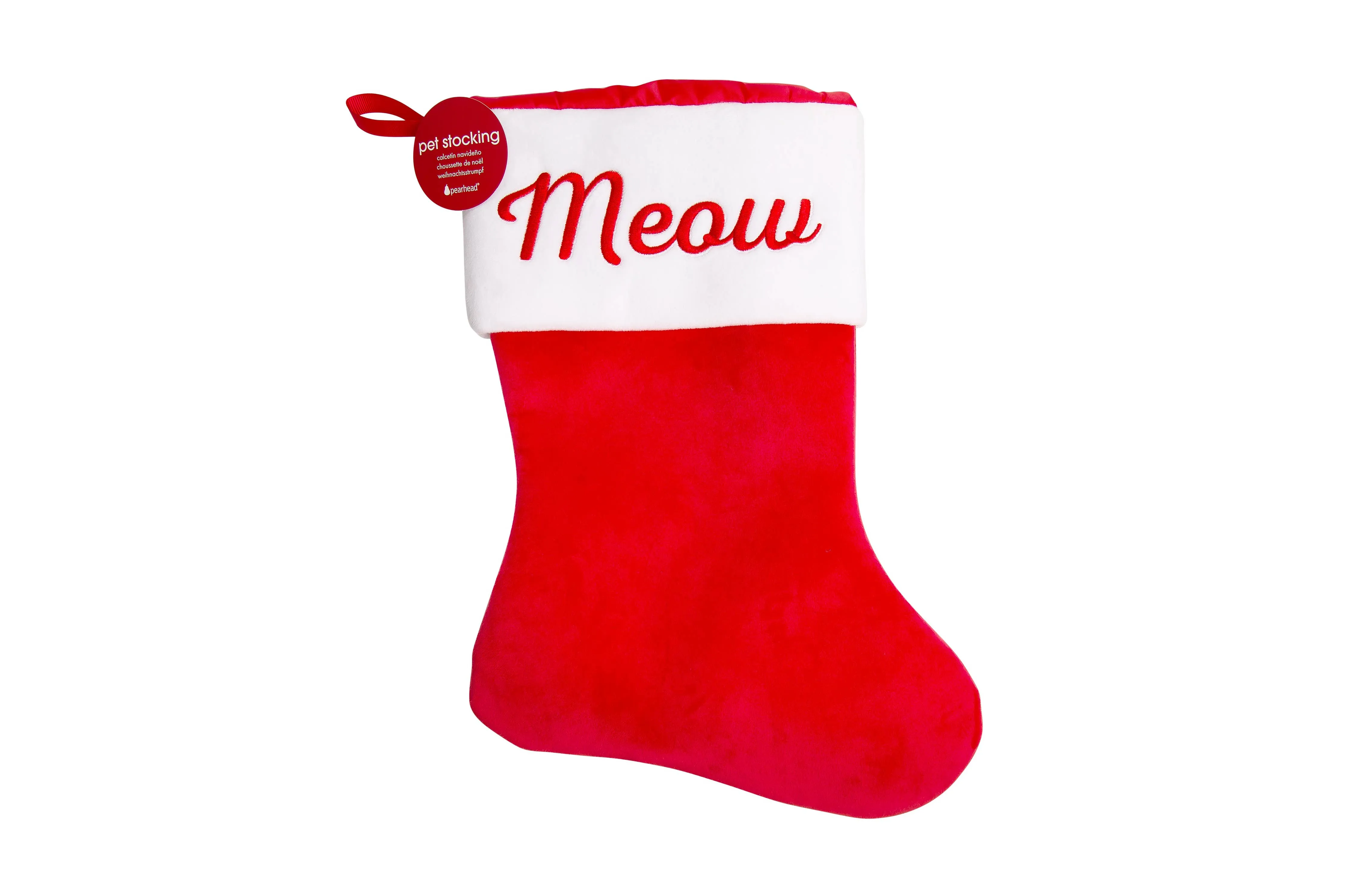 Pearhead Meow Cat Christmas Stocking