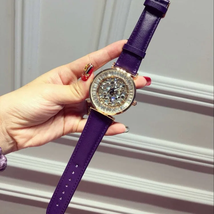 Pentagram Large Dial Rhinestone Chassis Women's Watch