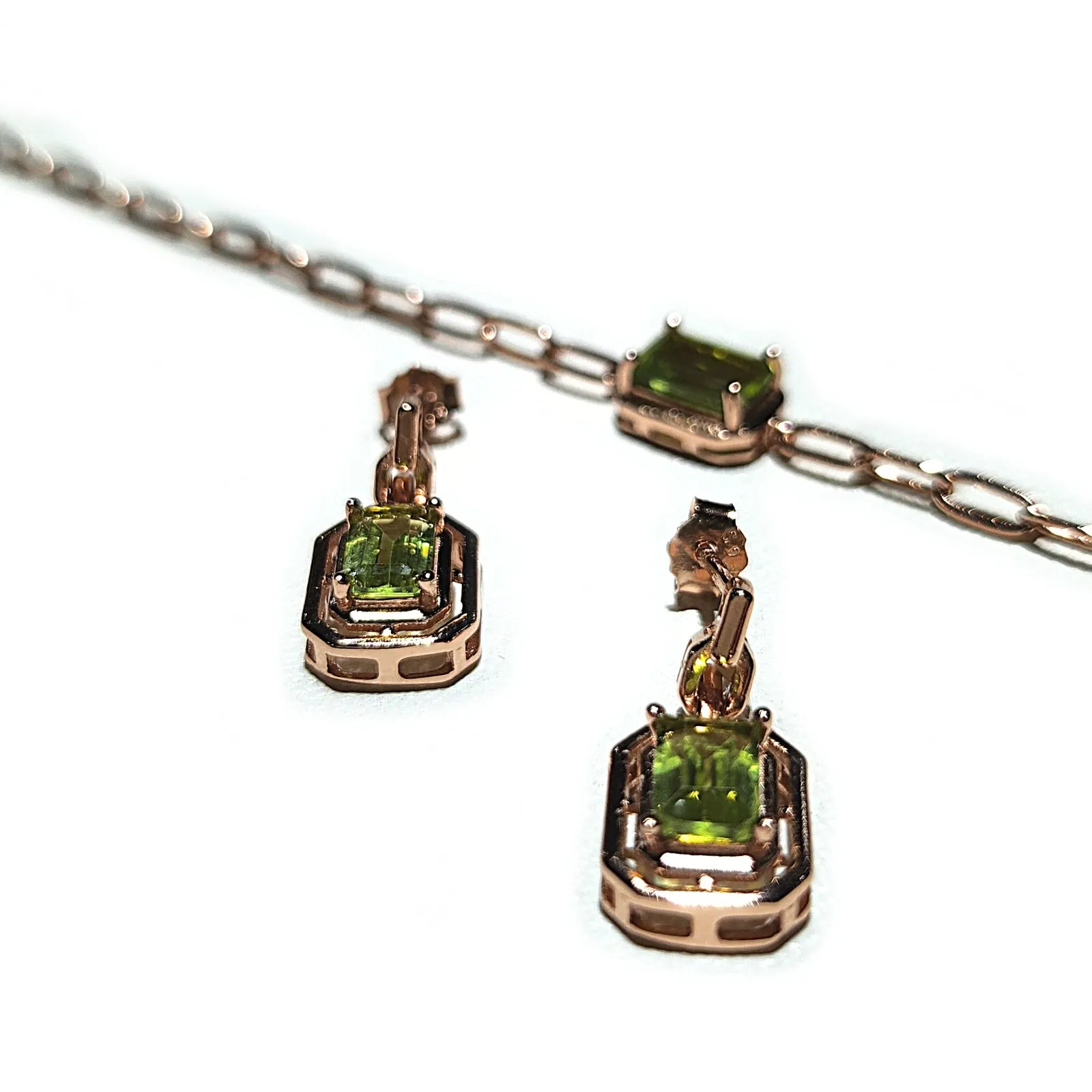 Peridot Stud Earrings