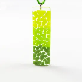 Picado Glass Pendant -Lime Green