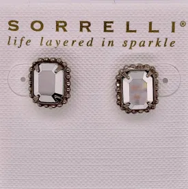 Scalloped Emerald Cut Stud Earrings