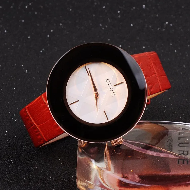 Shining Large Dial Women's Watch