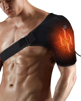 Shoulder-Heating-Pad-Heated-Wrap, Heated Shoulder Brace with 3 Heating Levels for Shoulder Pain, for Men Women Frozen Shoulder Pain Relief (Non-Rechargeable)