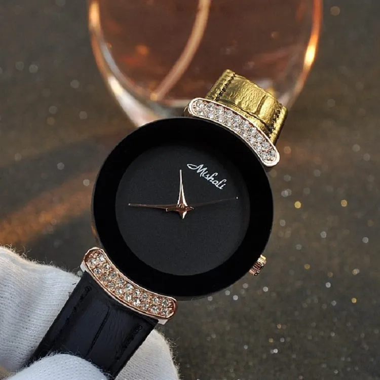 Simple Round Dial Durable Women's Watch