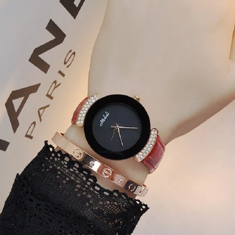 Simple Round Dial Durable Women's Watch