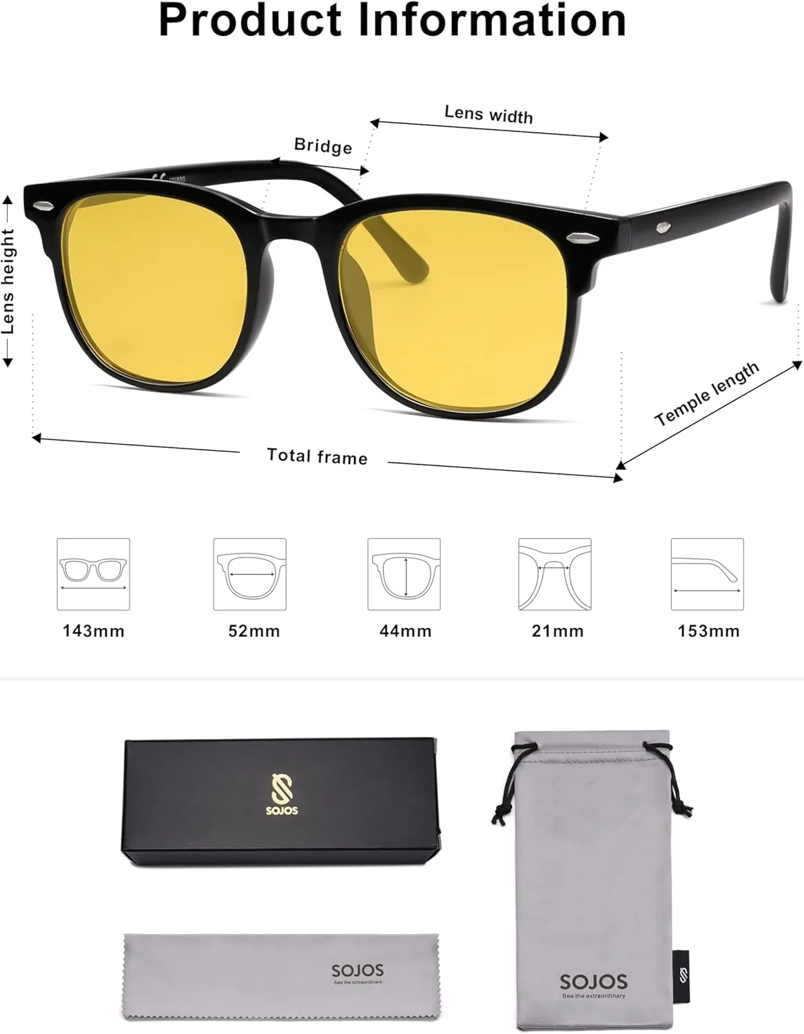 SOJOS Retro Vintage Square Polarized Sunglasses for Women Men UV Protection Lens TR90 Frame Sunglasses SJ2112