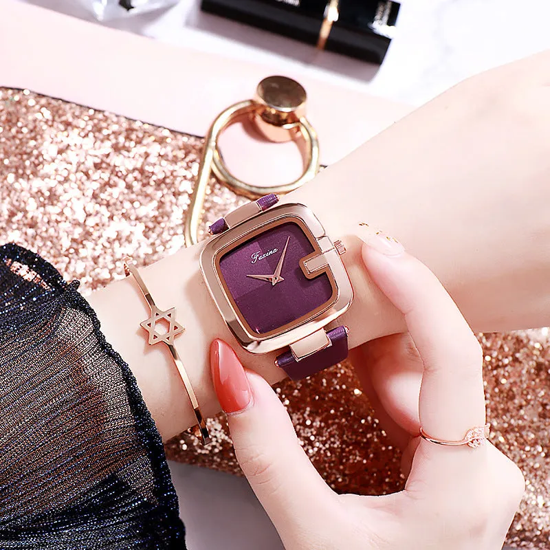 Square Dial Casual Women's Watch