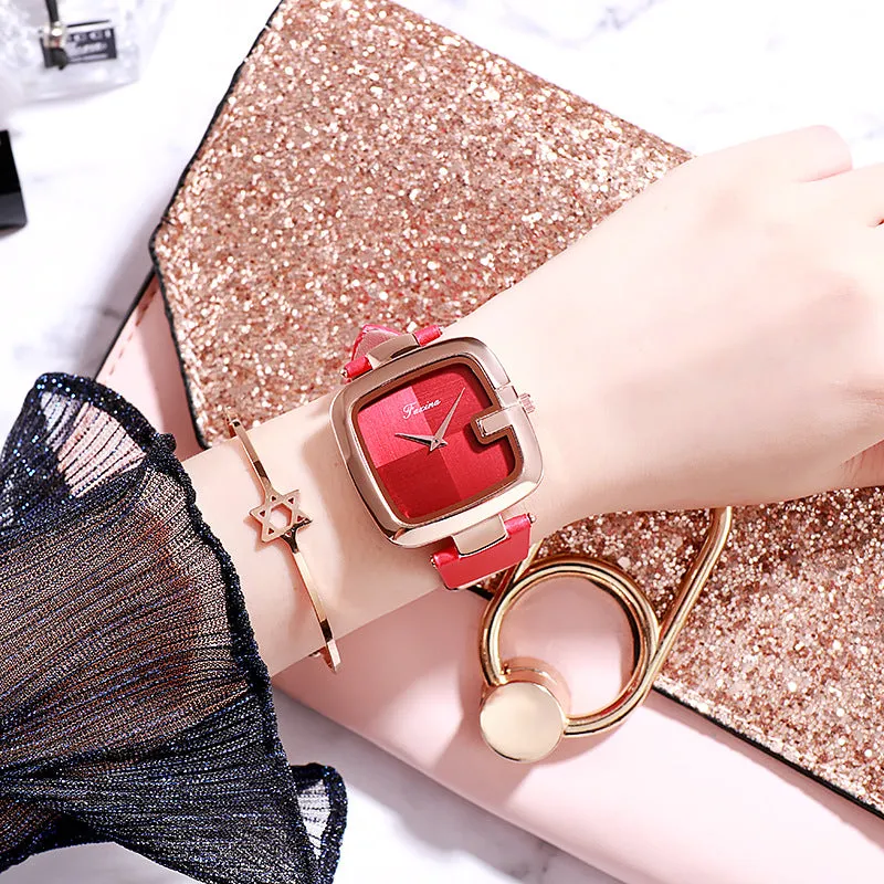 Square Dial Casual Women's Watch
