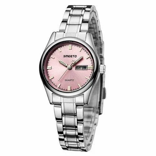 Stainless Steel Strap Watch For Office Ladies