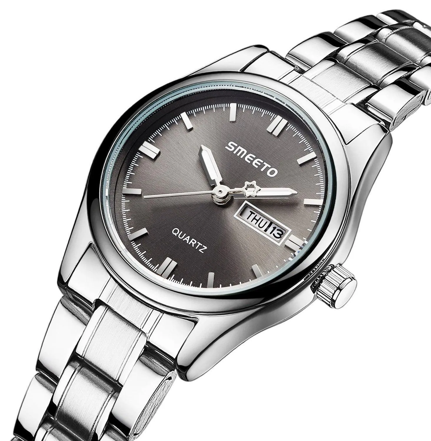 Stainless Steel Strap Watch For Office Ladies