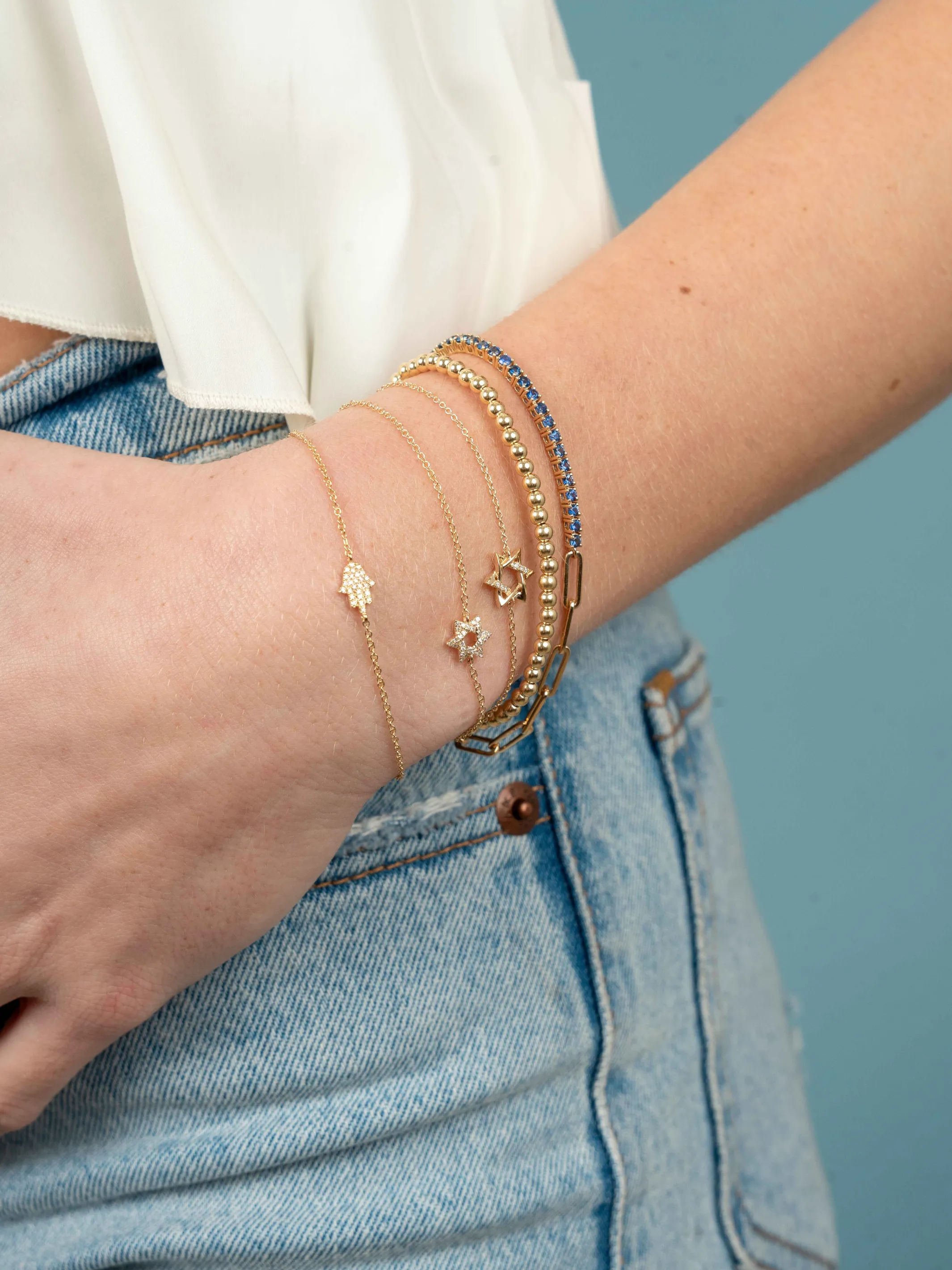 Star of David Bracelet 14K