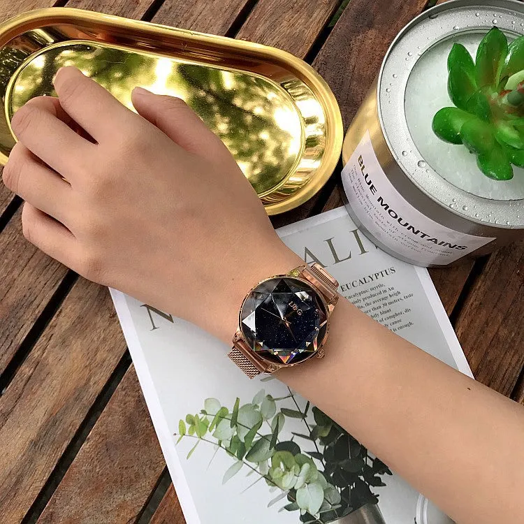 Starry Sky Dial Magnetic Strap Women's Watch