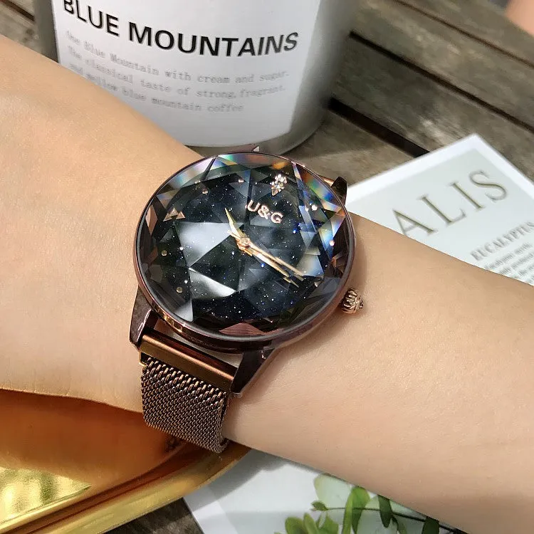 Starry Sky Dial Magnetic Strap Women's Watch