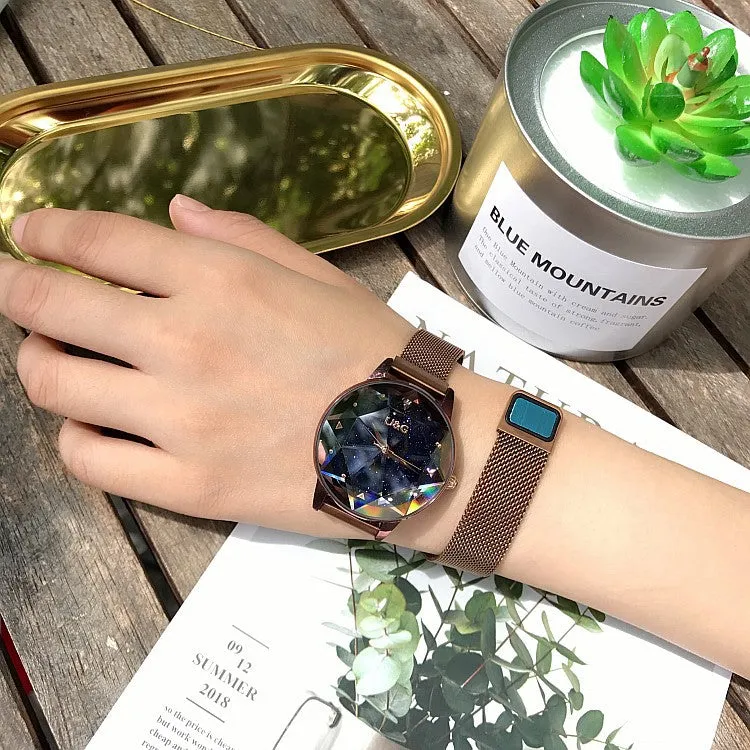 Starry Sky Dial Magnetic Strap Women's Watch