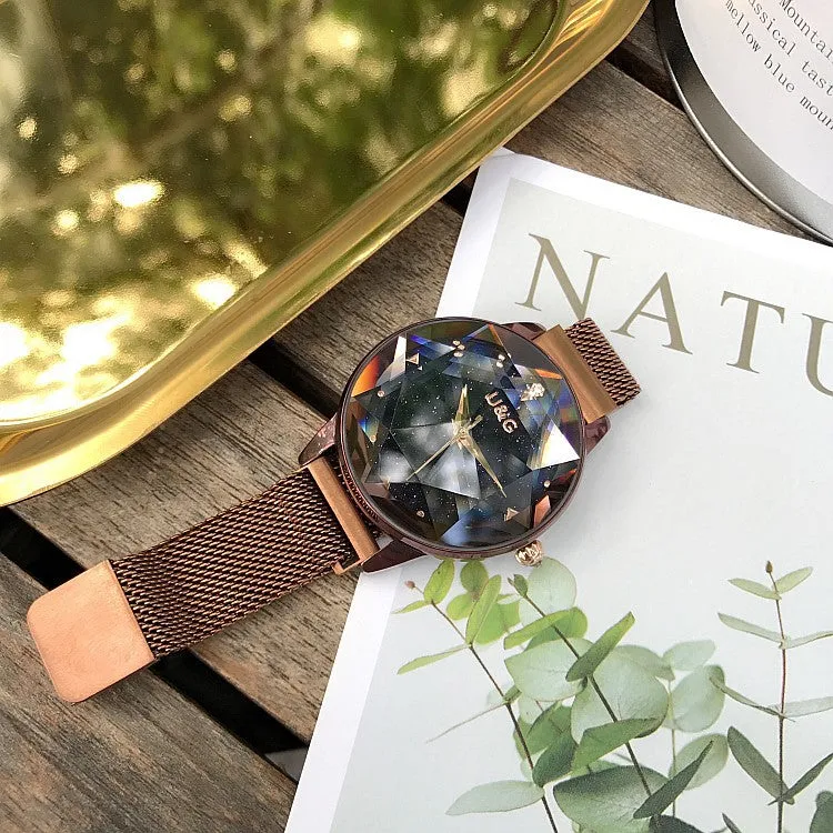 Starry Sky Dial Magnetic Strap Women's Watch